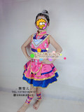 新款儿童苗族演出服女童傣族高山族民族舞蹈舞台葫芦丝表演服服装