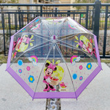 加厚透明儿童雨伞创意男女小学生小雨伞新款雨伞塑料伞长柄伞包邮