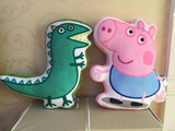 外贸原单粉红猪小妹玩具公仔 小猪佩奇乔治恐龙抱枕玩偶 超柔水晶