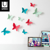 umbra创意蝴蝶墙贴墙饰挂件客厅卧室儿童房电视墙田园温馨3d立体