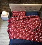 床上用品美式贡缎长绒棉四件套 高档床品出口欧美风60支心形4件套