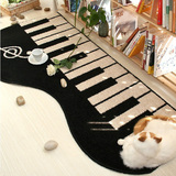 卡西迪加厚个性地毯创意钢琴猫咪可爱儿童地毯卧室床前边垫子特价