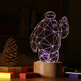创意情人节生日礼物 大白小夜灯 实木LED灯宜家简约动物 台灯包邮
