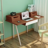晓木 创意电脑桌 日式家居 家用钢木办公桌 简约写字台 宜家书桌