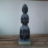 泰国东南亚陶瓷器创意家居释迦摩尼佛像禅意佛头工艺品装饰品摆件