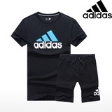 阿迪达斯运动套装男夏大码短袖健身短裤跑步篮球网球羽毛球运动服