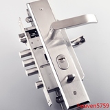 304不锈钢防盗门锁上提快锁把手钢门木门大门锁超C级机械门锁套装