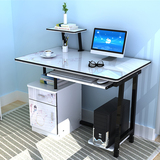 简约现代家用台式电脑桌带书架组合多功能卧室写字台简易办公桌子