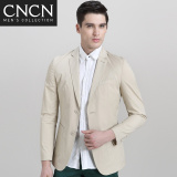 劲霸CNCN 男装2016春季上班男士修身两粒单排扣外套常规西服