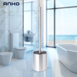 ANHO创意欧式马桶刷套装不锈钢卫生间长柄厕所刷子带底座洁厕刷