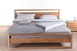 日式家具北欧宜家纯实木白橡木双人床环保卧室家具欧式实木床促销