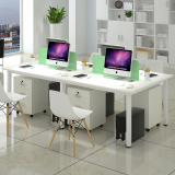 现代简约加厚家具组合电脑书桌拼接办公写字工作台2人4人位