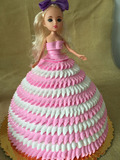 大美芭比娃娃仿真蛋糕模型 生日蛋糕模型 塑胶蛋糕 包邮