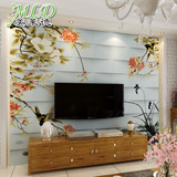美莱德大型壁画墙纸 3D中式客厅卧室电视背景墙壁纸壁画 手绘花鸟