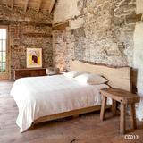 木蜡油手工原木实木老榆木家具地中海1.5米1.8米双人床实木床婚床