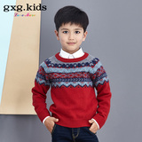 gxg kids童装男童套头毛衣韩版儿童毛衣毛衫外套新款秋冬A4420235