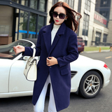 毛呢外套女装2015冬季新款修身大码韩版中长款薄款呢子大衣 潮