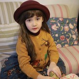 韩国进口 女童秋款可爱松鼠儿童针织开衫外套M1305