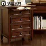 美式现代简约纯实木床头柜 小边几沙发桌 纯原木 小户型客厅家具