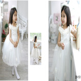 新款六一影楼儿童摄影服装批发3-12岁表演出服饰女孩公主裙白纱裙
