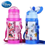 迪士尼儿童水杯吸管杯宝宝喝水杯子带吸管水壶防漏小孩婴儿饮水杯