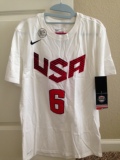 美国代购 NBA 勒布朗 詹姆士 James 2016里约奥运会正版T恤