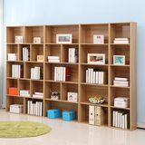 简约现代书柜书架置物架简易柜子自由组合儿童储物柜实木橱可带门