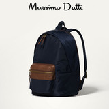特价包邮 Massimo Dutti 男包正品 2016春夏 皮装饰背包 2139196