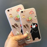 熊本熊くまモンKumamon透明卡通日本手机壳黑熊可爱iPhone6软壳