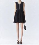 恩曼琳2015新款专柜正品代购镶钻V领拼接连衣裙H3262202