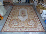 绒绣地毯8' X 10' 皇宫图案 玫瑰 编织欧式法式手工东方欧式