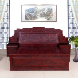 高档红木家具  100%非洲酸枝双人床 红木床 1.8米大床 全实木大床