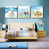 儿童房装饰品大型壁画卧室床头挂画墙上装饰画小清新可爱卡通墙画