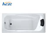 亚克力嵌入式浴缸 普通工程浴缸浴盆 1.2~1.8米送浴枕