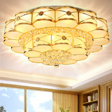 欧式客厅水晶灯圆形 现代豪华客厅灯卧室灯饰LED节能餐厅吸顶灯具