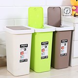 家用垃圾桶卫生间客厅厨房创意大号有盖欧式垃圾筒纸篓塑料长方形
