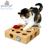 美国PioneerPet/SmartCat宠物猫智力9孔玩具盒逗猫藏宝盒赠球正品