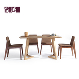 尚越 北欧极简实用餐桌 简约小户型餐桌椅组合 日式原木色饭桌椅