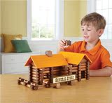木质拼插小木屋 亲子男孩女孩搭建游戏 创意建筑百变木头积木玩具