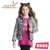 安奈儿专柜正品2015新款冬装女童短款中厚羽绒服AG545603（689）