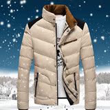 2015男士冬季外套加绒加厚棉衣男式夹克修身商务青年装棉袄款清仓