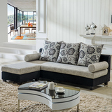 日式沙发 布艺沙发 三人沙发组合简约现代转角小户型客厅木沙发