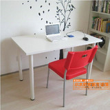 宜家简易简约书桌电脑桌桌子写字台办公桌餐桌钢木桌包邮