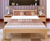 包邮白色松木床双人单人床1.8大床1.5实木床1.2米婴幼儿床可定制