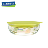 Glasslock韩国进口耐热钢化玻璃圆形保鲜碗微波炉加热420ml