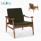 北欧实木休闲椅创意家居设计水曲柳椅子简约现代个性靠背扶手躺椅
