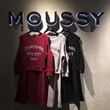 Moussy专柜正品代购2016秋冬新品露肩长袖连衣裙0109AQ90-5150