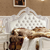 欧式床头法式床头软包1.5 1.8米双人床头靠板卧室床头皮革冰花绒