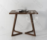 北欧实木餐桌正方形圆形咖啡厅餐厅桌简约现代洽谈桌宜家家具