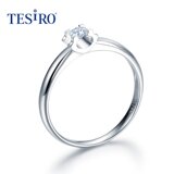 新品TESIRO通灵珠宝  双心聚爱钻石戒指女钻戒钻戒女